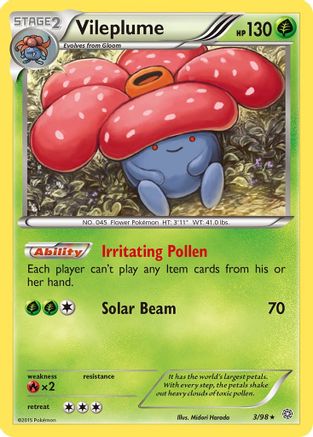 Vileplume 3/98 - Ancient Origins Reverse Holofoil