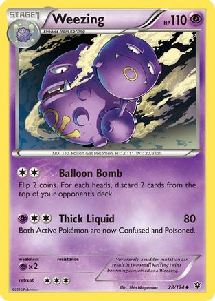 Weezing 28/124 - Fates Collide Reverse Holofoil