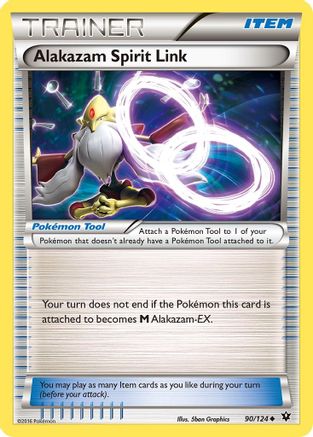 Alakazam Spirit Link 90/124 - Fates Collide Reverse Holofoil