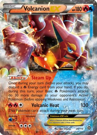 Volcanion-EX 26/114 - Steam Siege Holofoil