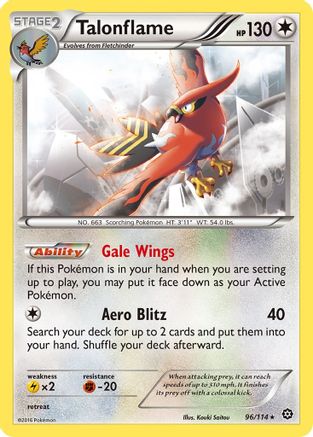 Talonflame 96/114 - Steam Siege Reverse Holofoil