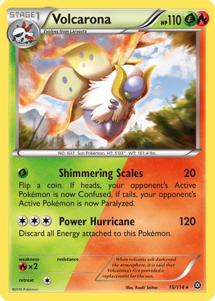 Volcarona 15/114 - Steam Siege Reverse Holofoil