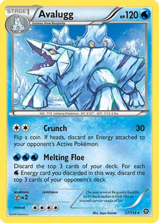 Avalugg 37/114 - Steam Siege Reverse Holofoil