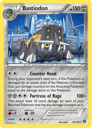 Bastiodon 70/114 - Steam Siege Reverse Holofoil