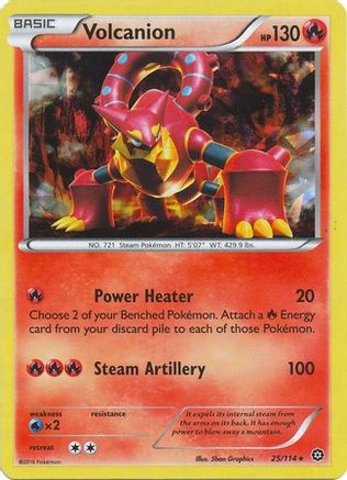 Volcanion - 25/114 (Cracked Ice Holo) 25 - Deck Exclusives Holofoil