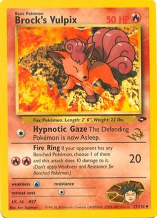 Brock's Vulpix [W Stamped Promo] 37 - WoTC Promo