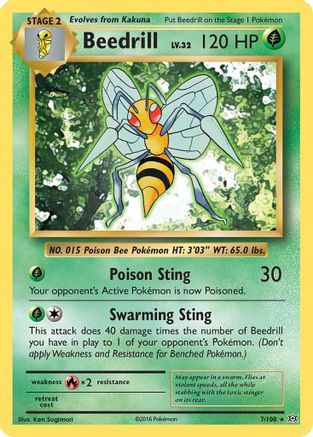 Beedrill 7/108 - Evolutions Reverse Holofoil