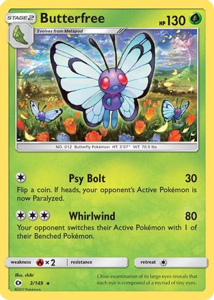 Butterfree 3/149 - Sun & Moon Reverse Holofoil