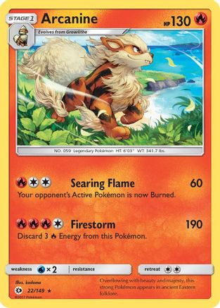 Arcanine 22/149 - Sun & Moon Holofoil