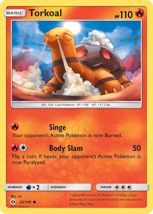 Torkoal 23/149 - Sun & Moon Reverse Holofoil