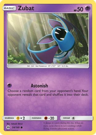 Zubat 54/149 - Sun & Moon