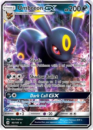 Umbreon-GX 80/149 - Sun & Moon Holofoil