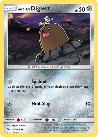 Alolan Diglett 86/149 - Sun & Moon