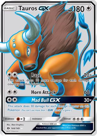 Tauros-GX 144/149 - Sun & Moon Holofoil