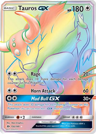 Tauros-GX 156/149 - Sun & Moon Holofoil