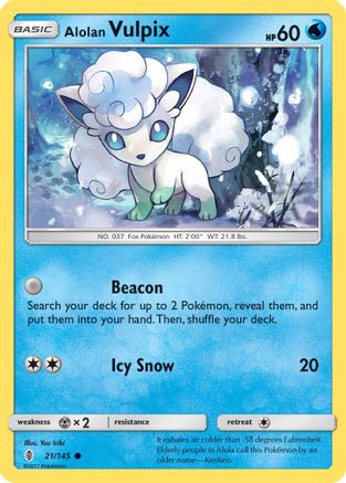 Alolan Vulpix 21/145 - Guardians Rising