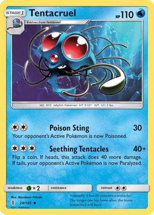 Tentacruel 24/145 - Guardians Rising Reverse Holofoil