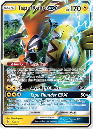 Tapu Koko-GX 47/145 - Guardians Rising Holofoil