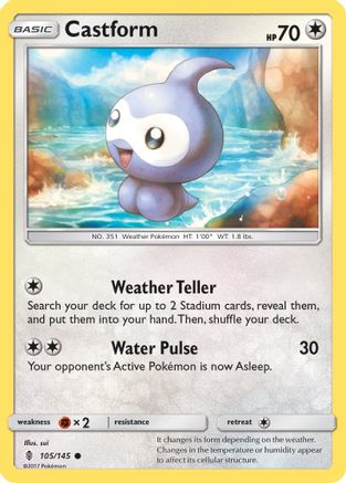 Castform 105/145 - Guardians Rising Reverse Holofoil