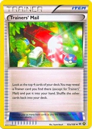 Trainers' Mail - 92a/108 (Holo) 92a - Alternate Art Promos Holofoil