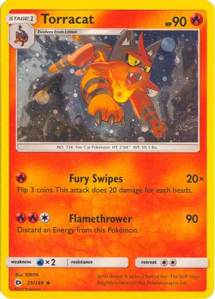 Torracat - 25/149 (Cosmos Holo) 25 - League & Championship Cards Holofoil