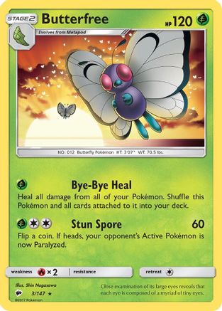 Butterfree 3/147 - Burning Shadows Reverse Holofoil