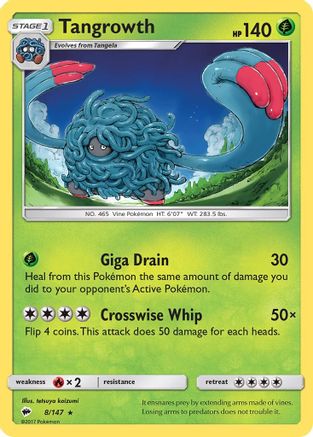 Tangrowth 8/147 - Burning Shadows Reverse Holofoil