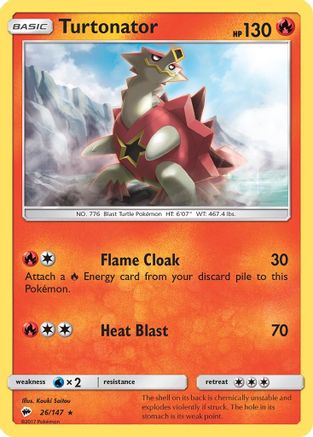 Turtonator 26/147 - Burning Shadows Reverse Holofoil