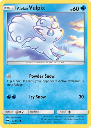 Alolan Vulpix 27/147 - Burning Shadows Reverse Holofoil