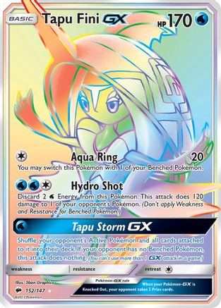 Tapu Fini-GX 152/147 - Burning Shadows Holofoil