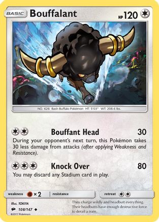 Bouffalant 108/147 - Burning Shadows Reverse Holofoil