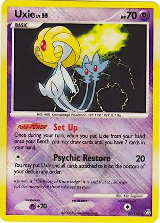 Uxie - 43/146 (League Promo) 43 - League & Championship Cards Reverse Holofoil