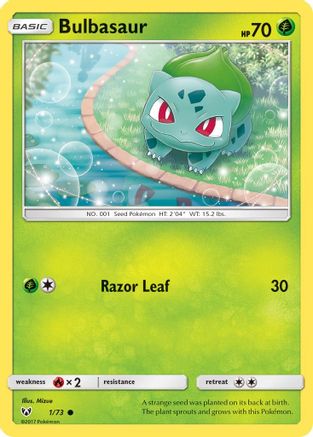 Bulbasaur 1/73 - Shining Legends Reverse Holofoil