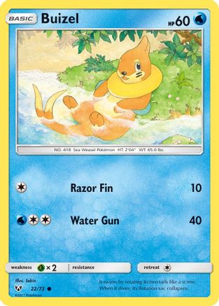 Buizel 22/73 - Shining Legends Reverse Holofoil