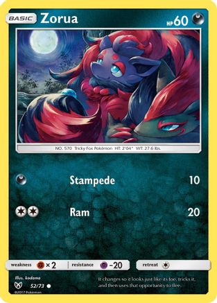 Zorua 52/73 - Shining Legends Reverse Holofoil