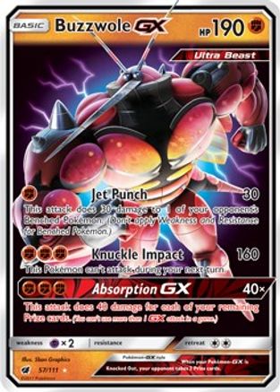 Buzzwole-GX 57/111 - Crimson Invasion Holofoil