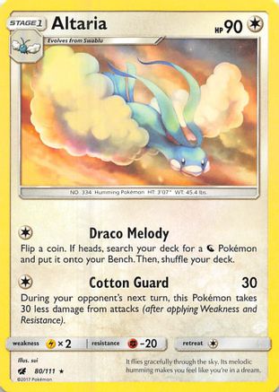 Altaria 80/111 - Crimson Invasion Reverse Holofoil