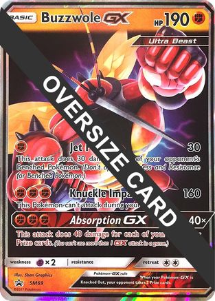 Buzzwole GX - SM69 (SM Black Star Promos) SM69 - Jumbo Cards Holofoil