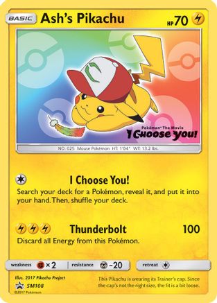 Ash's Pikachu SM108/248 - SM Black Star Promos