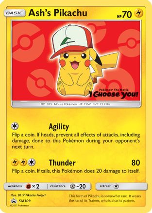 Ash's Pikachu SM109/248 - SM Black Star Promos