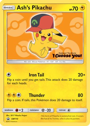 Ash's Pikachu SM110/248 - SM Black Star Promos