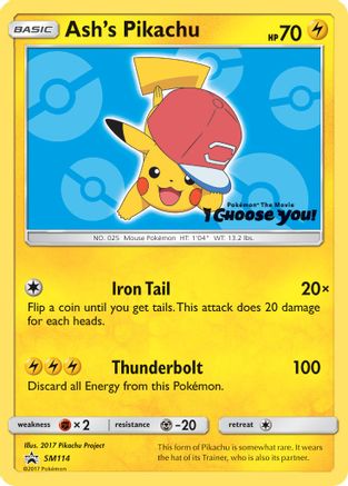 Ash's Pikachu SM114/248 - SM Black Star Promos