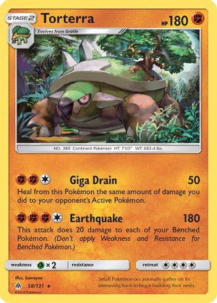 Torterra 58/131 - Forbidden Light Reverse Holofoil