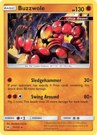 Buzzwole 77/131 - Forbidden Light Reverse Holofoil