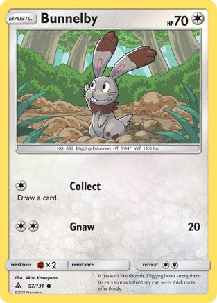 Bunnelby 97/131 - Forbidden Light Reverse Holofoil