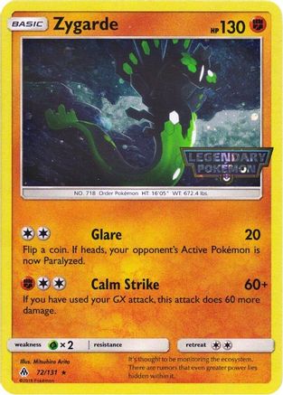 Zygarde - 72/131 (Cosmos Holo) 72 - Miscellaneous Cards & Products Holofoil