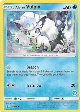 Alolan Vulpix (14) 21 - SM Trainer Kit Alolan Sandslash & Alolan Ninetales