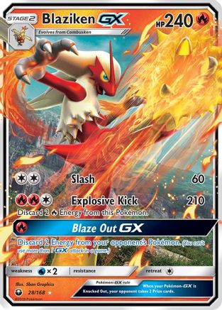 Blaziken-GX 28/168 - Celestial Storm Holofoil