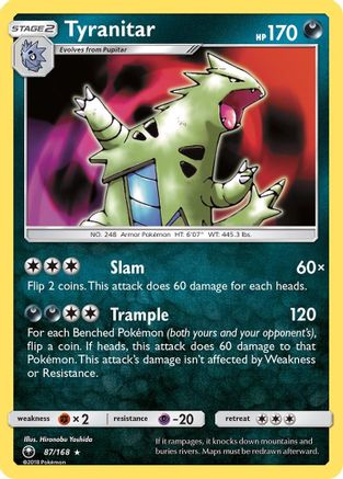 Tyranitar 87/168 - Celestial Storm Holofoil