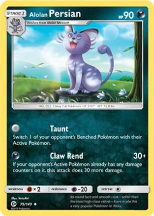 Alolan Persian (Cosmos Holo) 79 - Blister Exclusives Holofoil